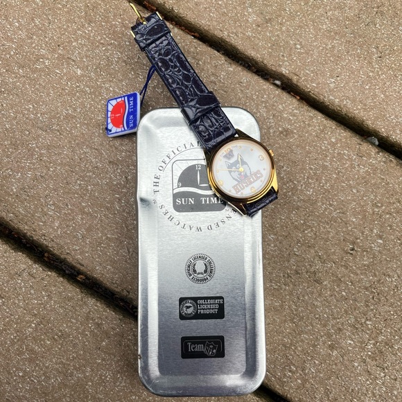 90s Washington Huskies Sun Time Gold Tone Rotating Quartz Watch - Picture 5 of 5